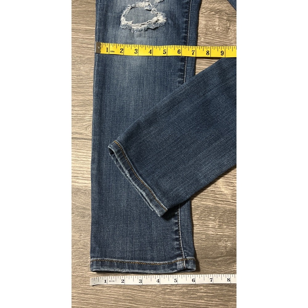 Judy Blue Boyfriend Fit‎ Mid Rise Distressed Tapered Jeans Size 5/27 (27x29) - Picture 9 of 11